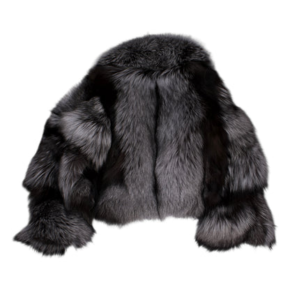 Silver Fox Fur Coat Vintage