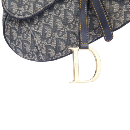 Christian Dior Monogram Oblique Denim Saddle Shoulder Bag