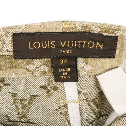 Louis Vuitton Beige Monogram Camouflage Denim Mini Skirt (FR34 / DE32)