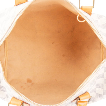 Louis Vuitton Damier Azur Monogram Speedy 30 Handbag