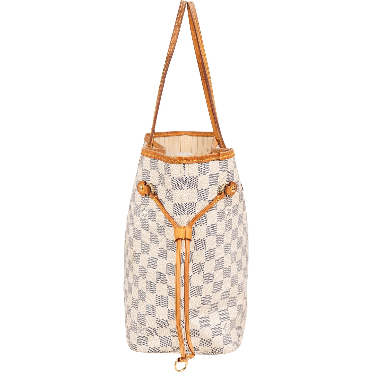 Louis Vuitton Damier Azur Monogram Neverfull MM Shopper Handbag