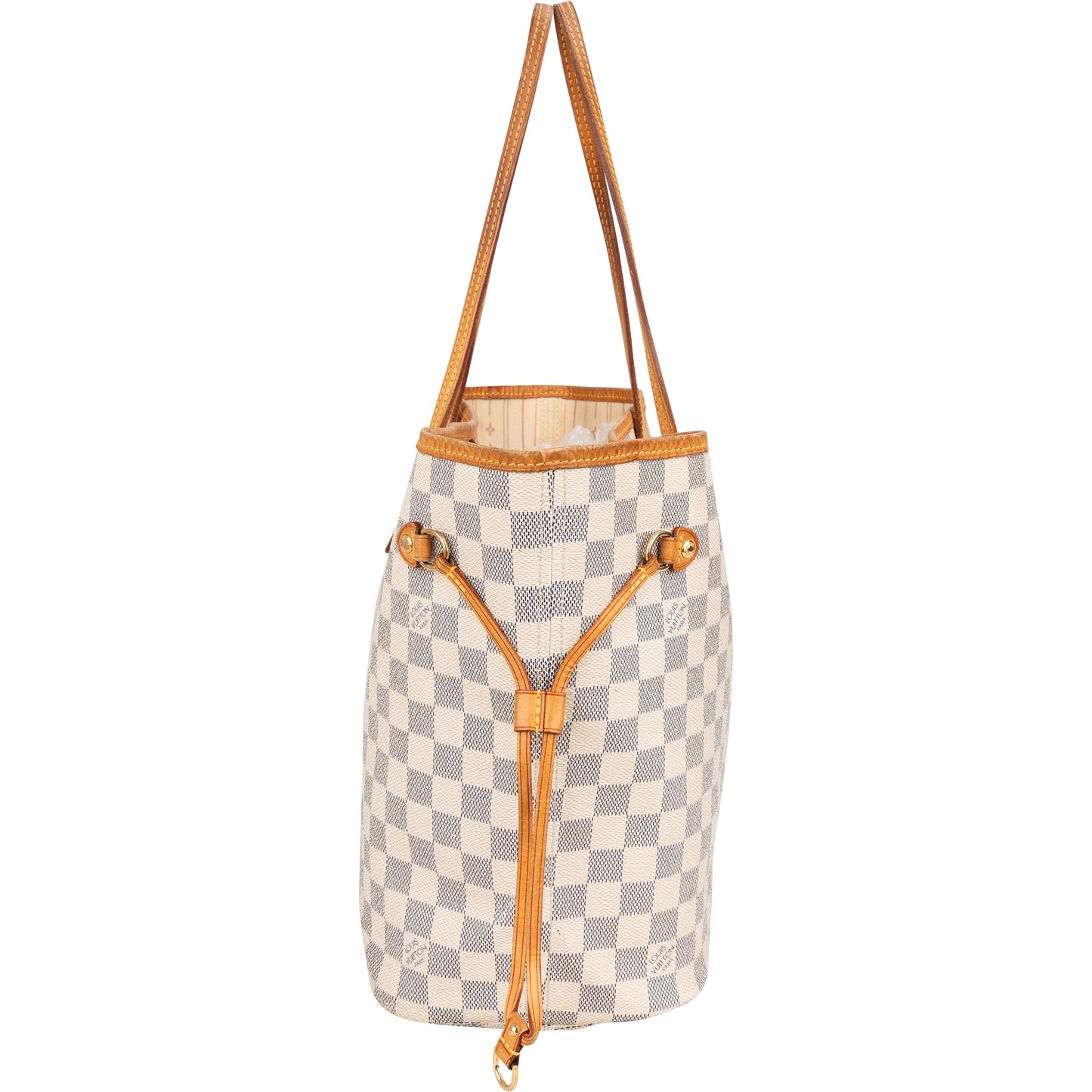 Louis Vuitton Damier Azur Monogram Neverfull MM Shopper Handbag