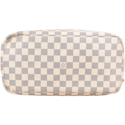 Louis Vuitton Damier Azur Monogram Neverfull MM Shopper Handbag