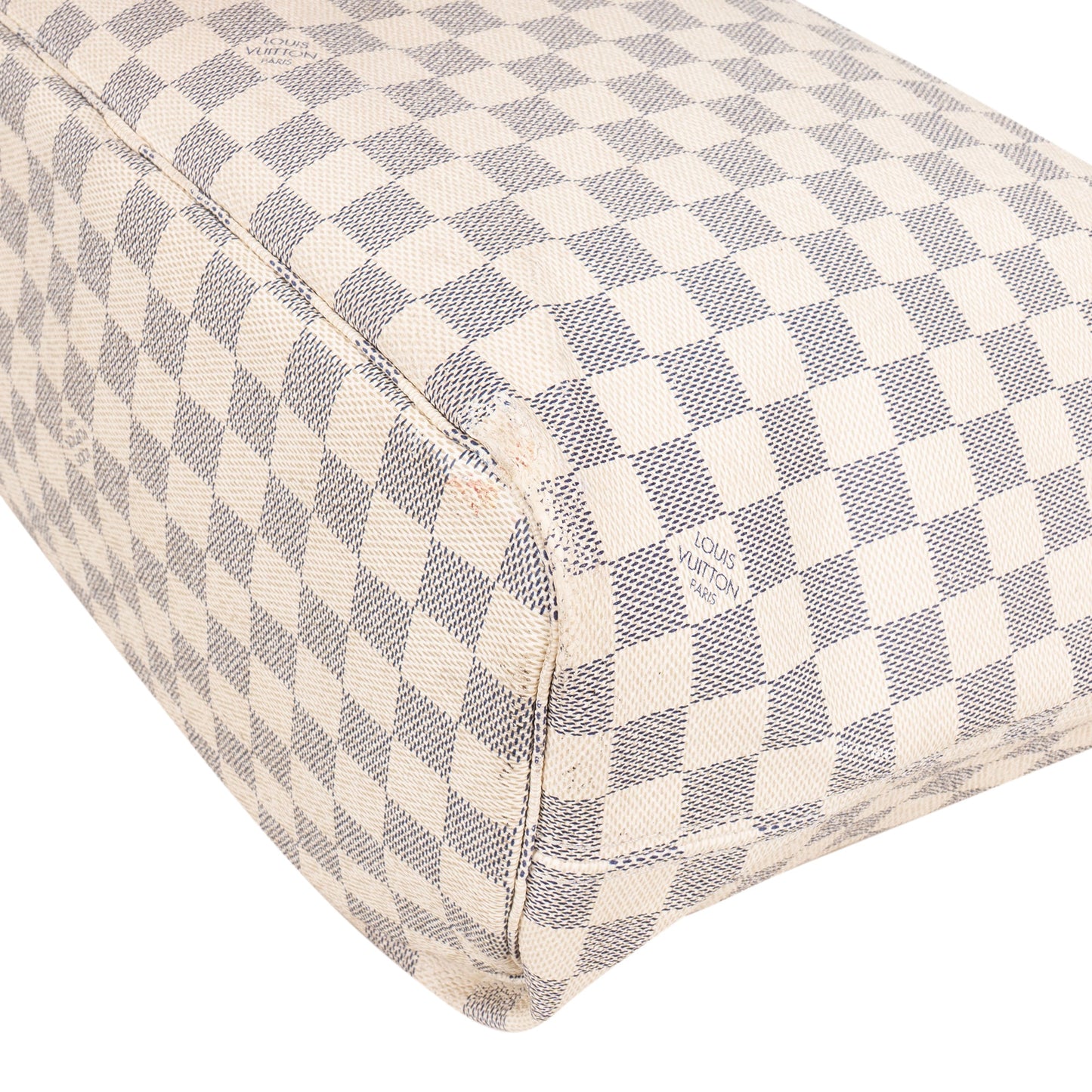Louis Vuitton Damier Azur Monogram Neverfull MM Shopper Handbag
