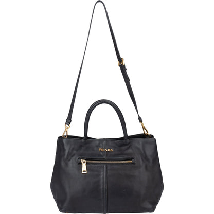 Prada Black Calf Leather City Handbag