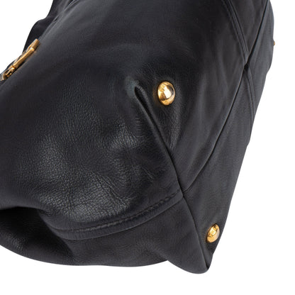 Prada Black Calf Leather City Handbag