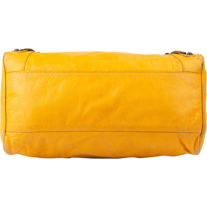 Balenciaga Yellow Leather City Handbag