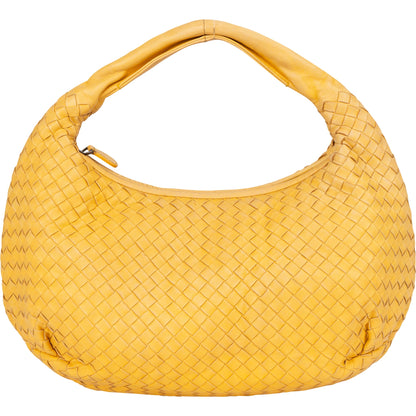 Bottega Veneta Yellow Intrecciato Leather Belly Hobo Bag
