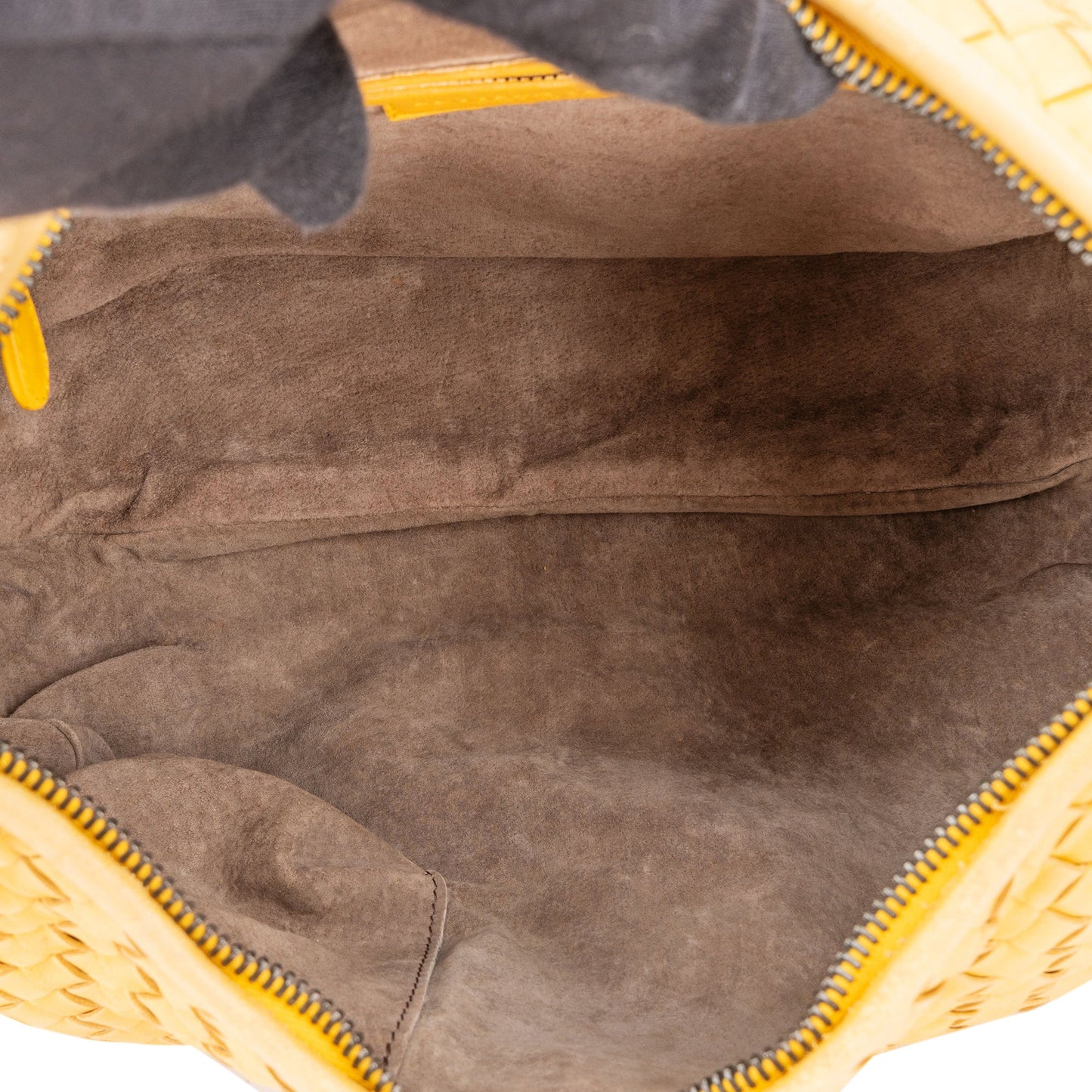 Bottega Veneta Yellow Intrecciato Leather Belly Hobo Bag