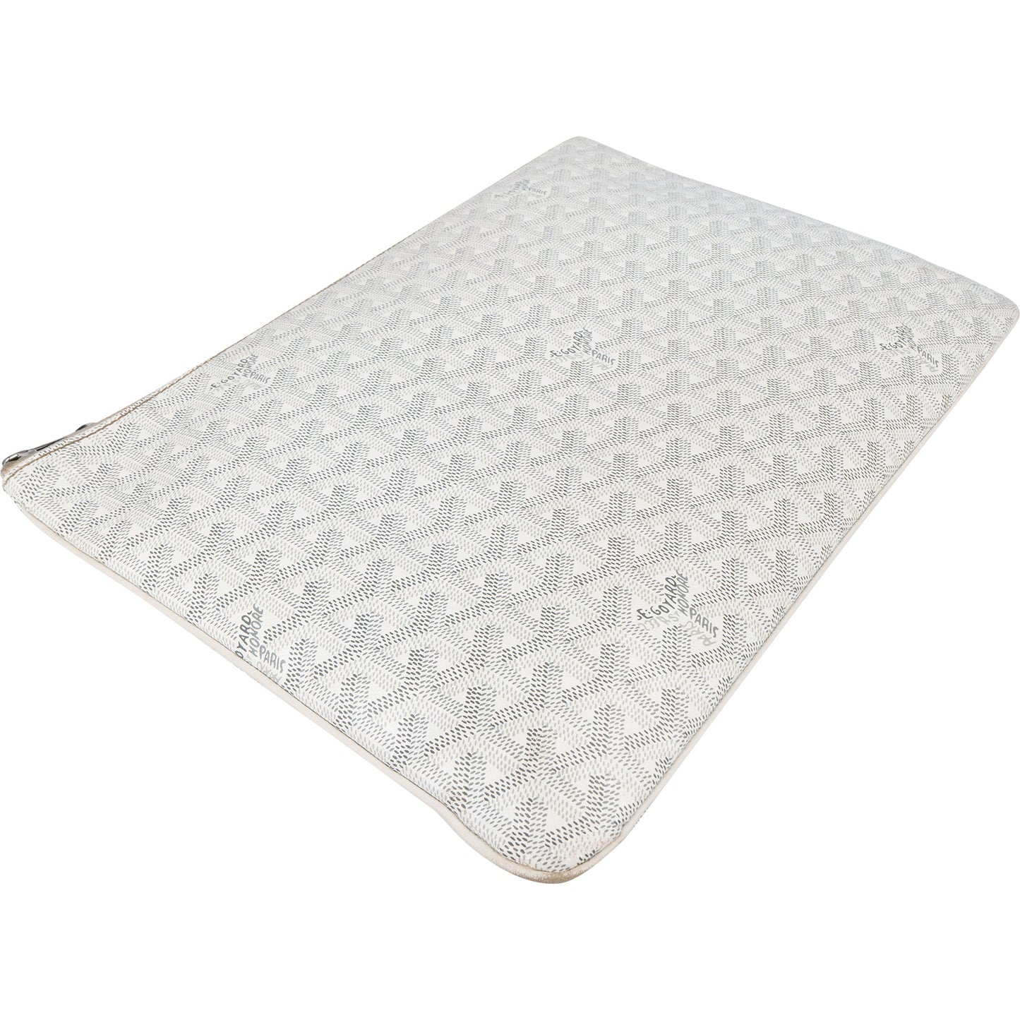 Goyard White Goyardine Monogram Senat MM Clutch