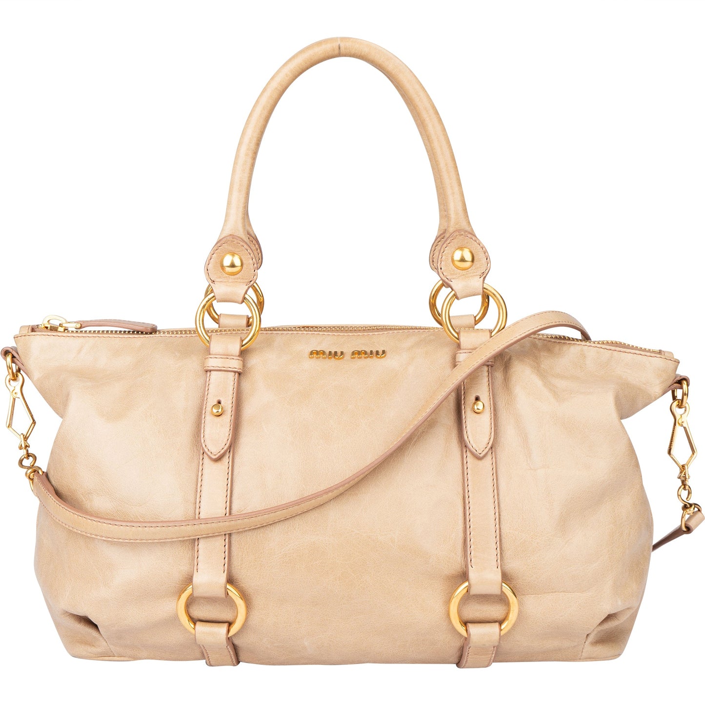 Miu Miu Leather City Handbag