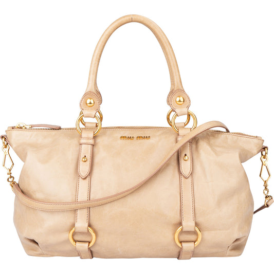 Miu Miu Leather City Handbag