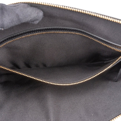 Chanel Quilted Patent Leather CC Clutch