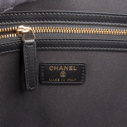 Chanel Quilted Patent Leather CC Clutch