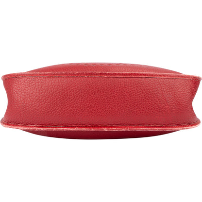 Hermès Rouge Clemence Leather Evelyne GM Crossbody Bag