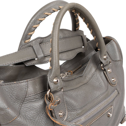 Balenciaga Grey Leather City Handbag