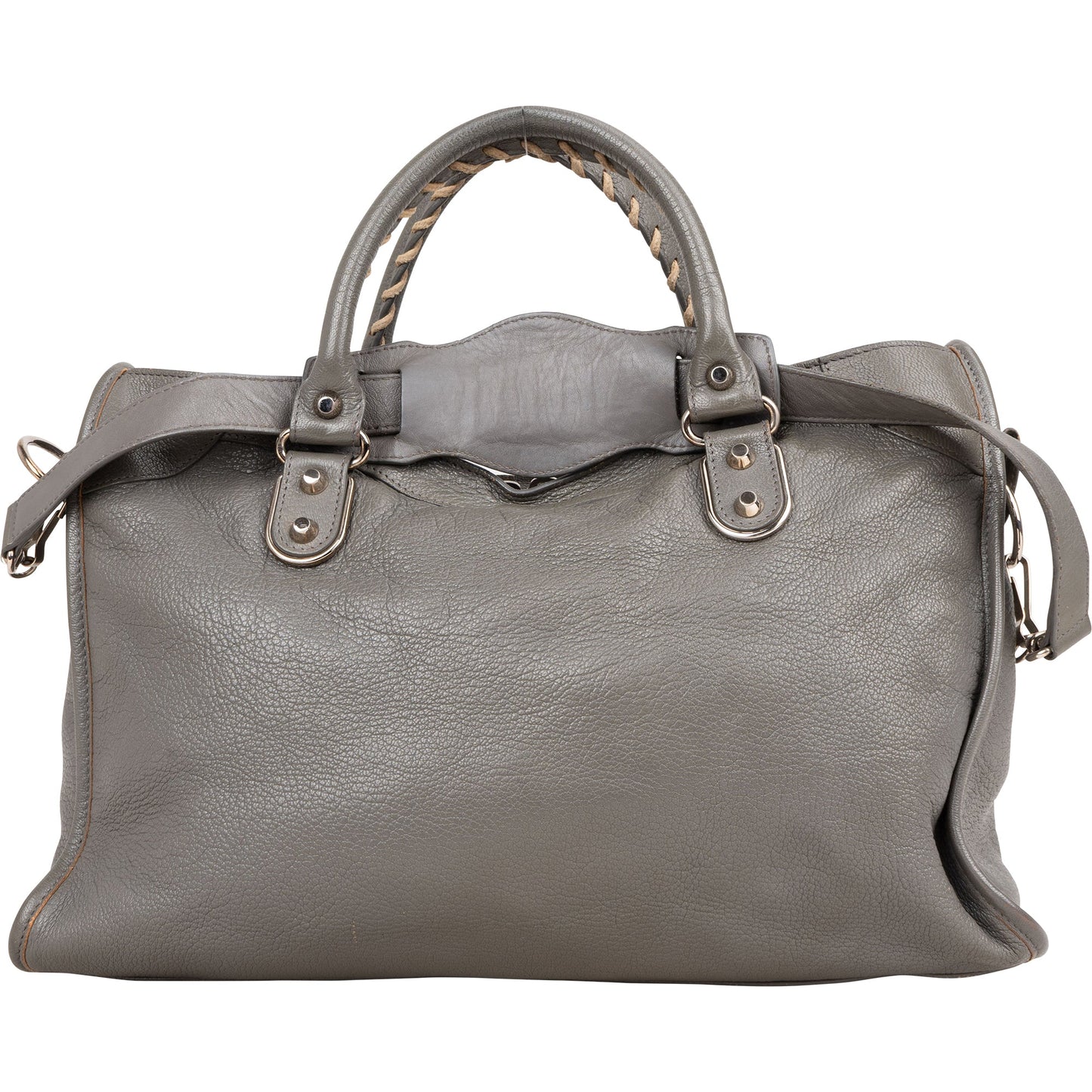 Balenciaga Grey Leather City Handbag