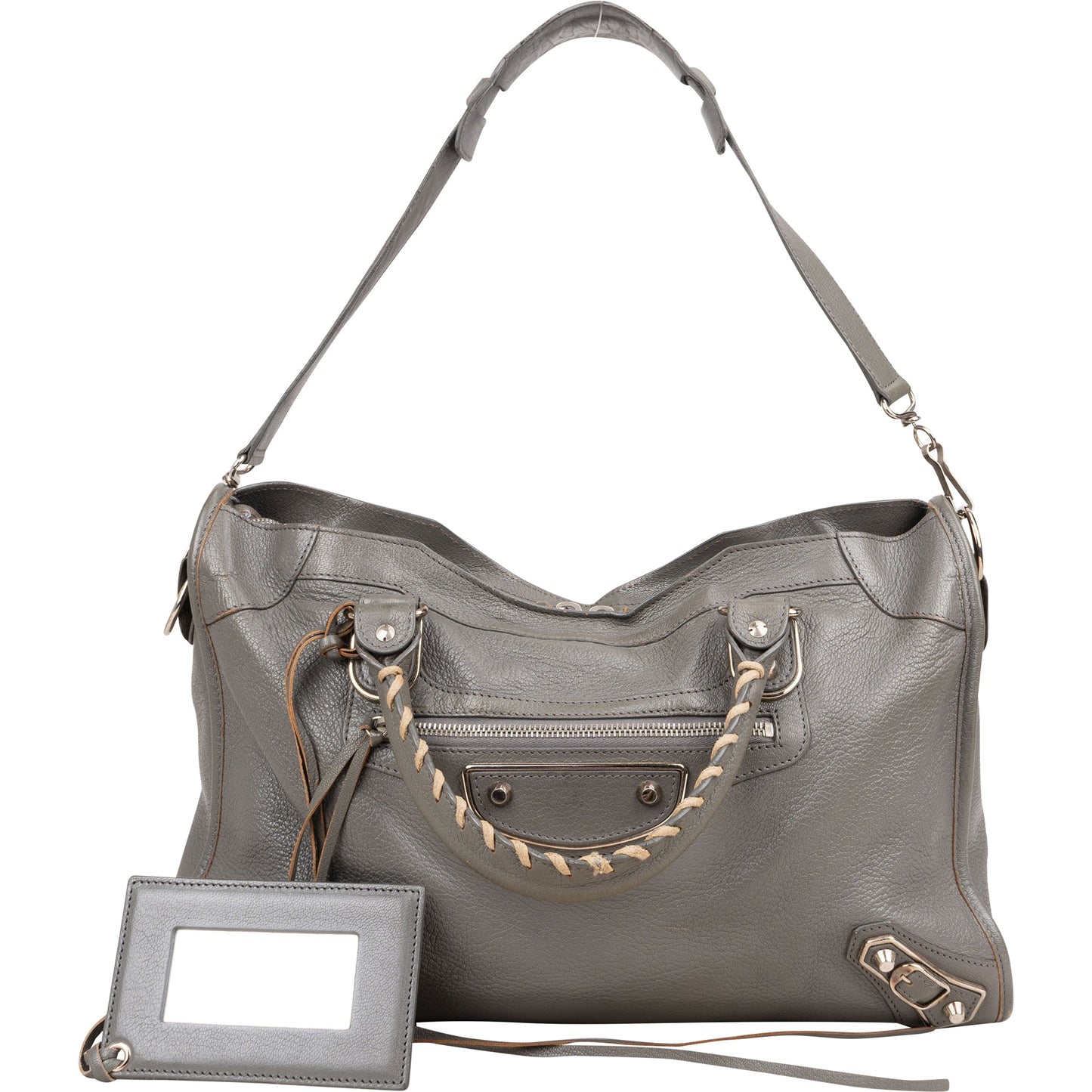 Balenciaga Grey Leather City Handbag