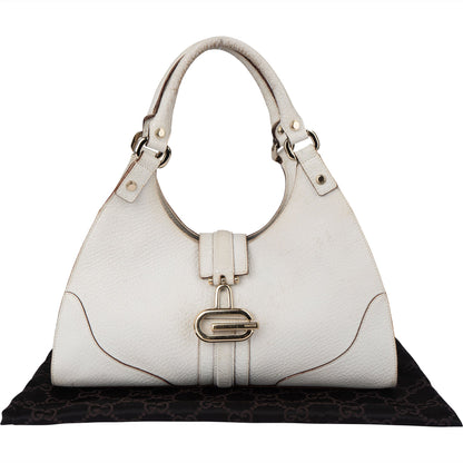 Gucci White Leather Jackie Handbag