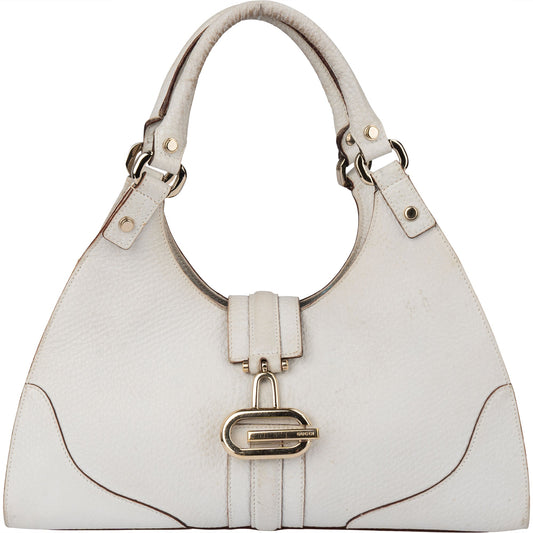 Gucci White Leather Jackie Handbag
