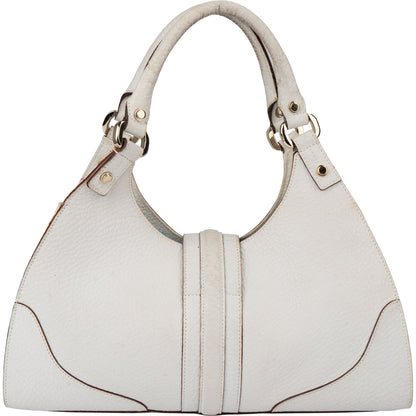 Gucci White Leather Jackie Handbag