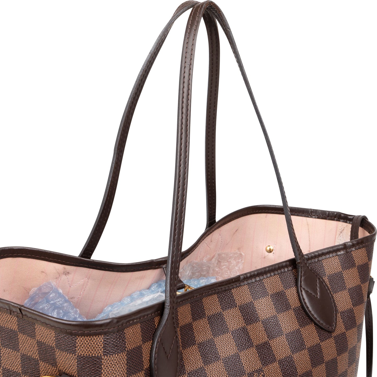 Louis Vuitton Damier Ebene Monogram Neverfull MM Shopper Handbag