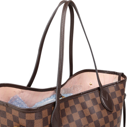 Louis Vuitton Damier Ebene Monogram Neverfull MM Shopper Handbag
