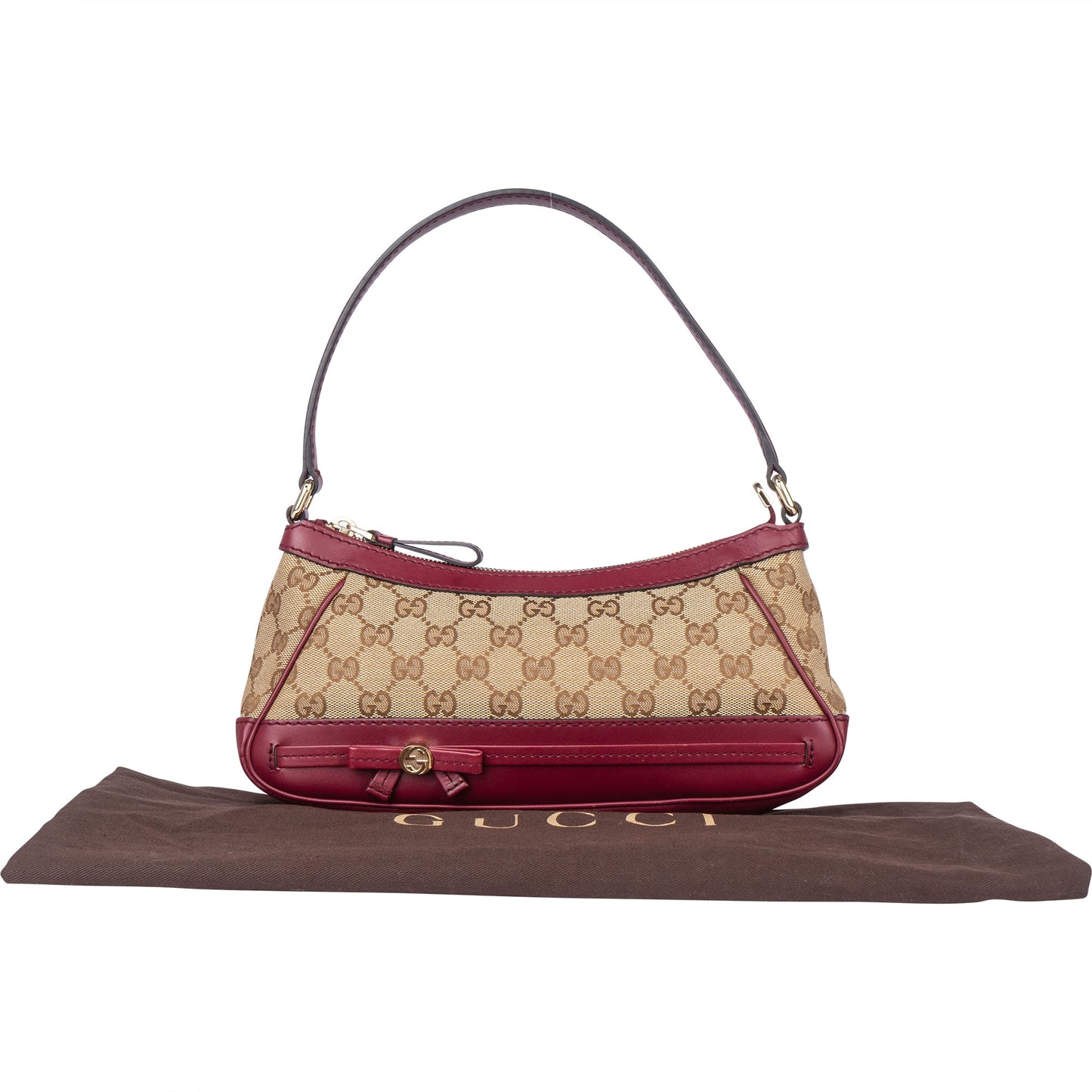 Gucci GG Monogram Ribbon Shoulder Bag