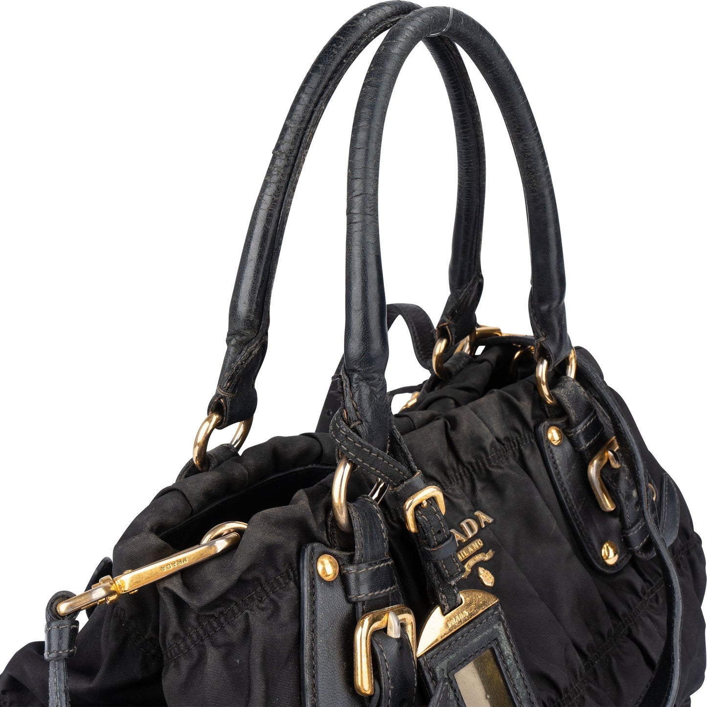 Prada Quilted Nylon City Handbag