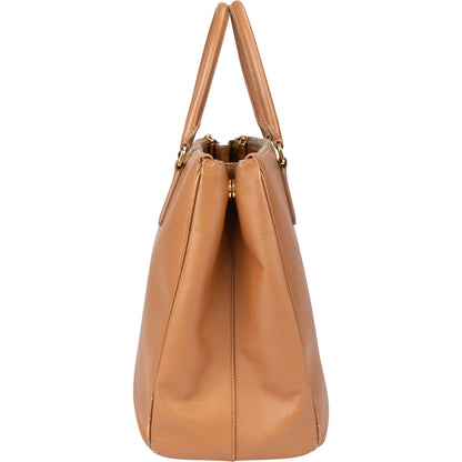 Prada Brown Leather Galleria Handbag