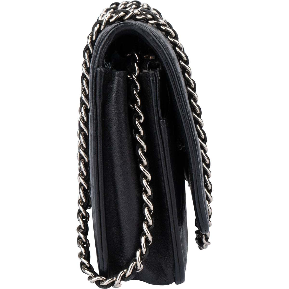 Chanel Lambskin Camellia Wallet On Chain Crossbody Bag