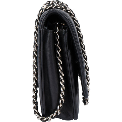 Chanel Lambskin Camellia Wallet On Chain Crossbody Bag