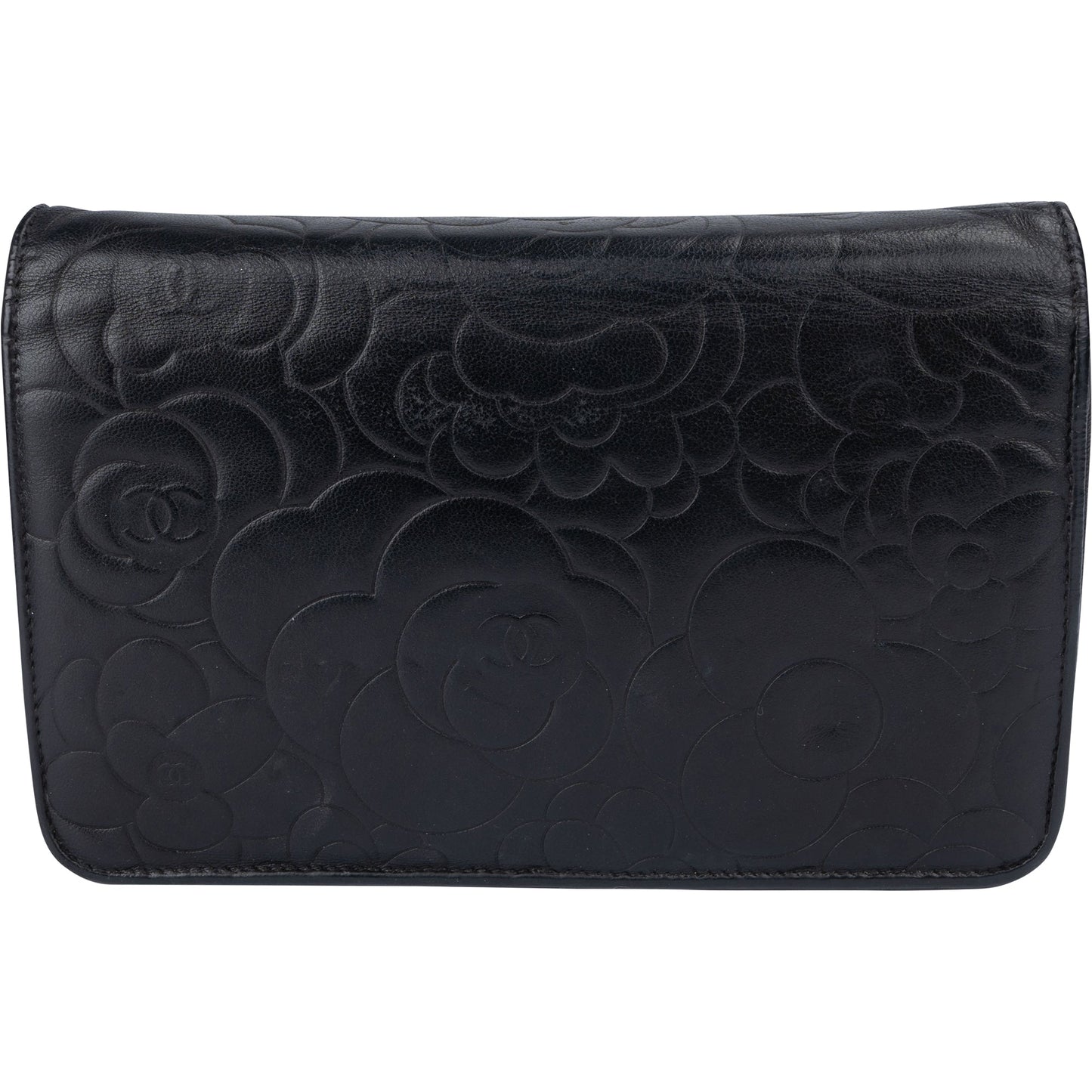 Chanel Lambskin Camellia Wallet On Chain Crossbody Bag