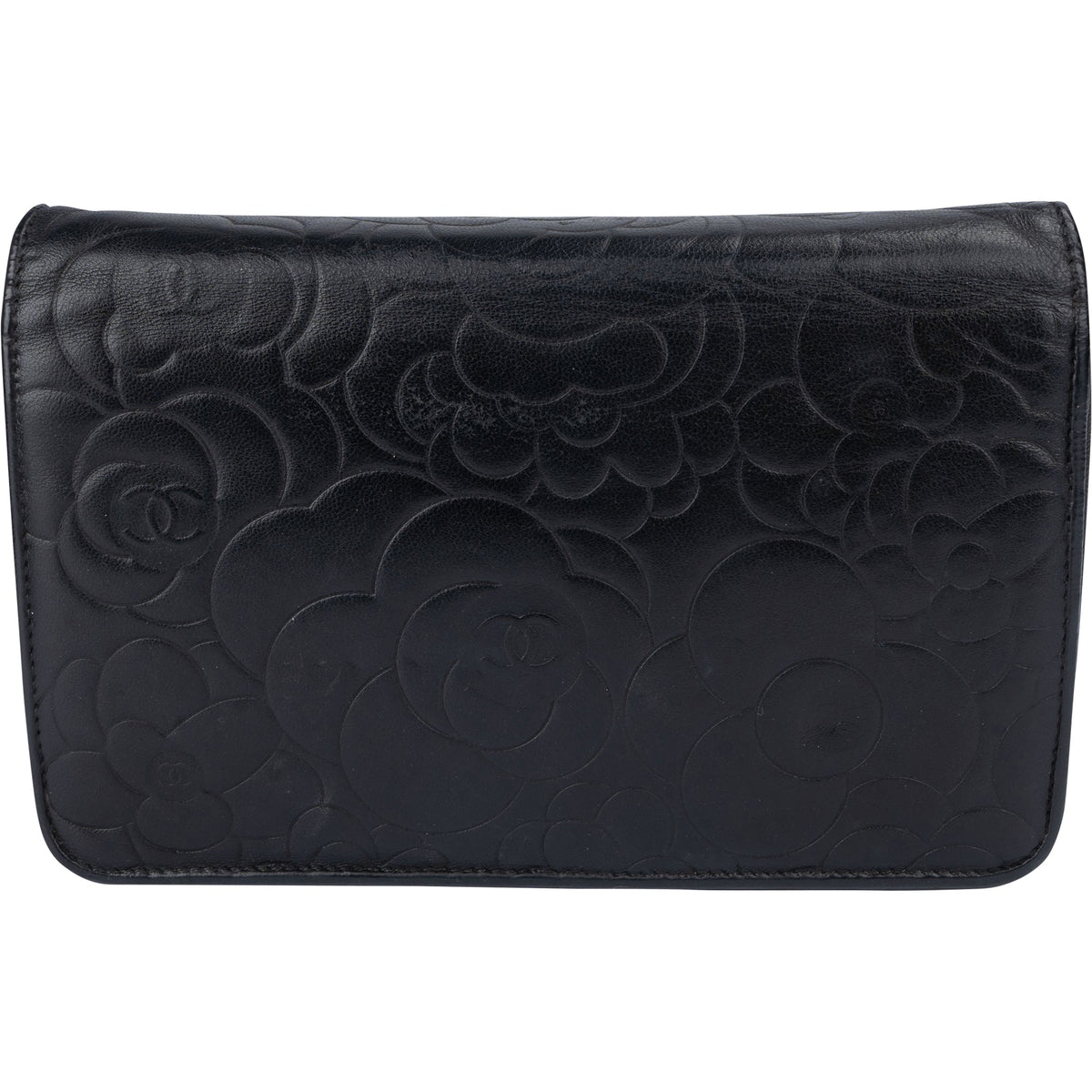 Chanel Lambskin Camellia Wallet On Chain Crossbody Bag