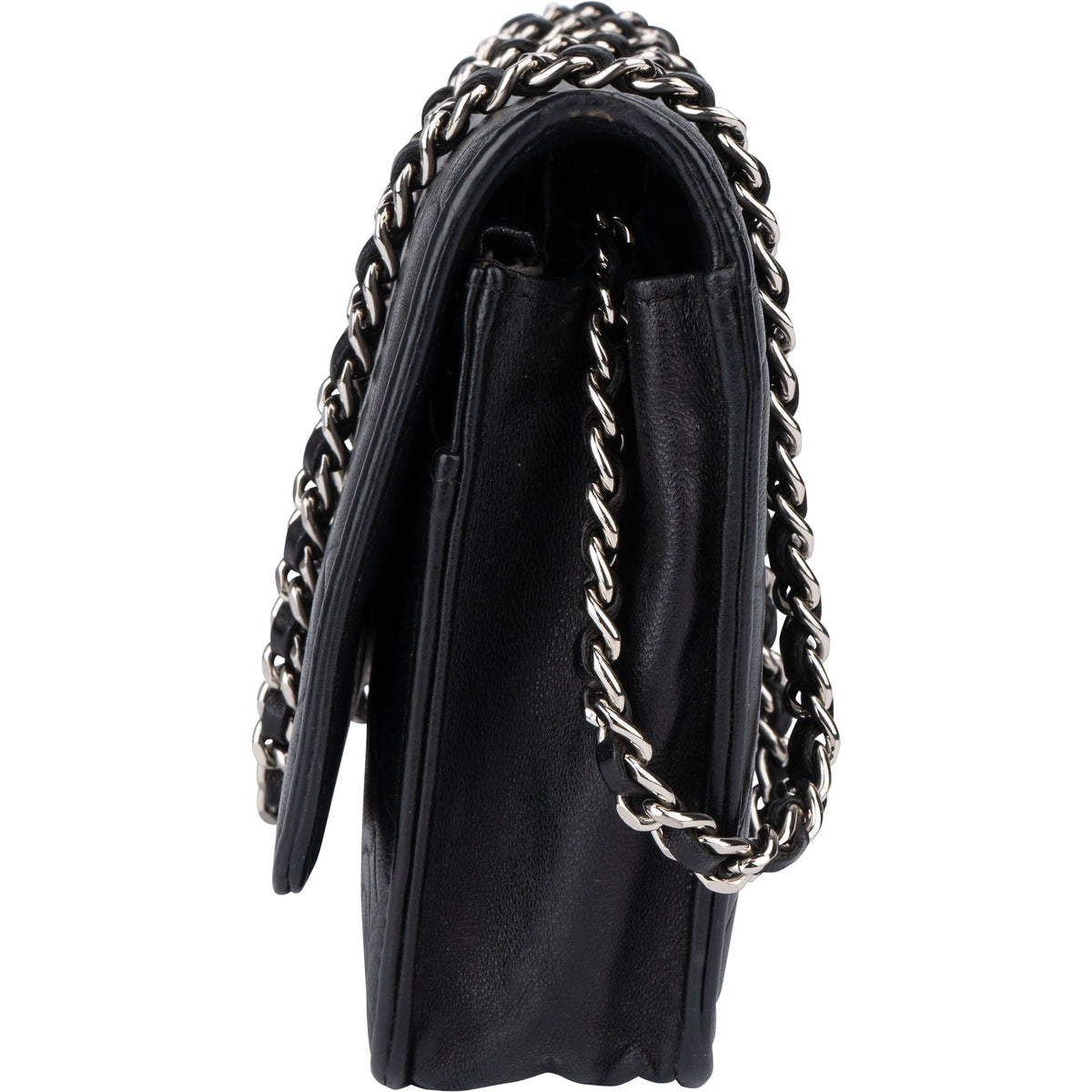 Chanel Lambskin Camellia Wallet On Chain Crossbody Bag