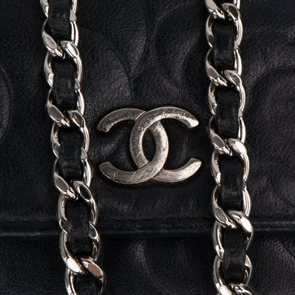 Chanel Lambskin Camellia Wallet On Chain Crossbody Bag