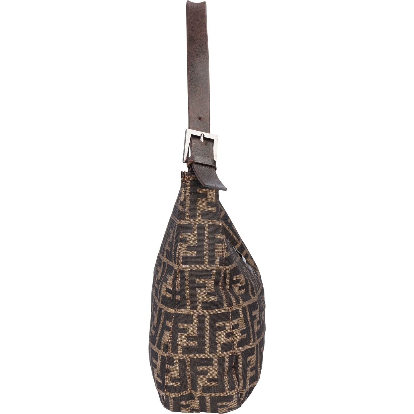 Fendi FF Monogram Baguette Buckle Shoulder Bag