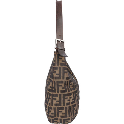 Fendi FF Monogram Baguette Buckle Shoulder Bag