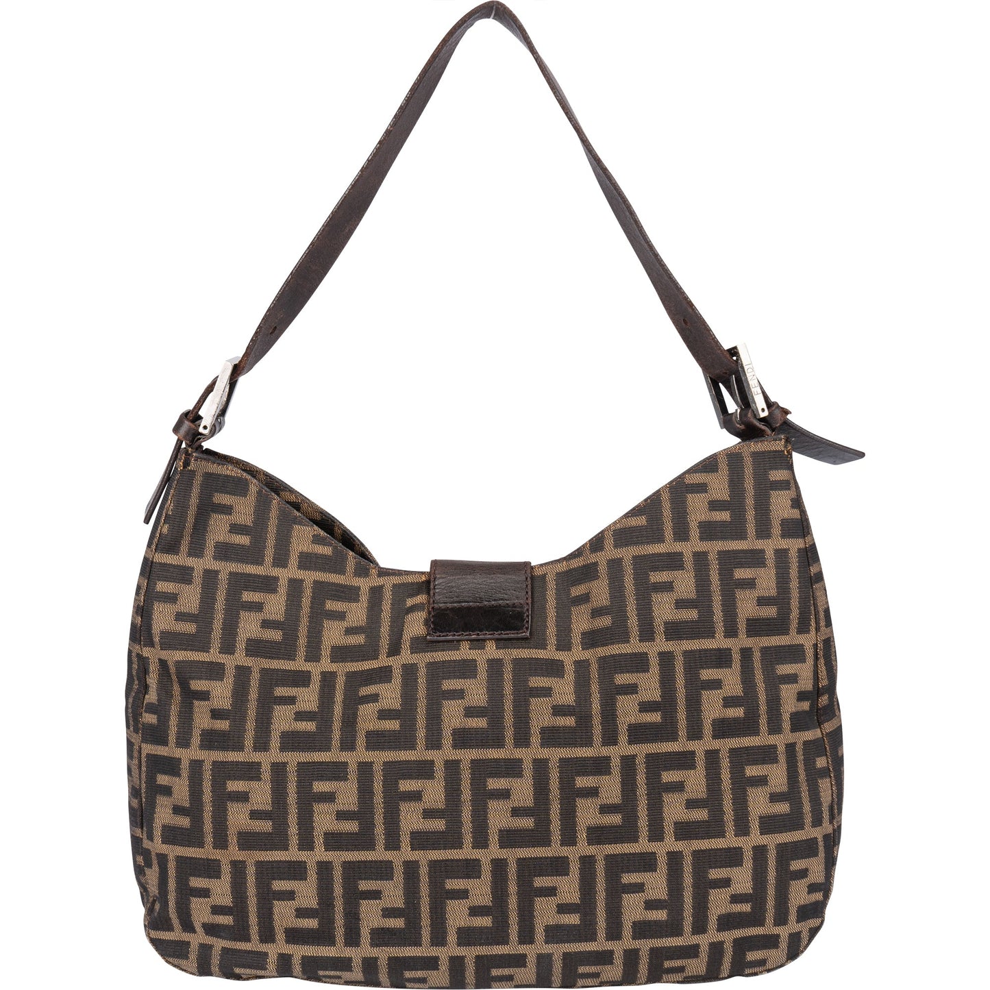 Fendi FF Monogram Baguette Buckle Shoulder Bag