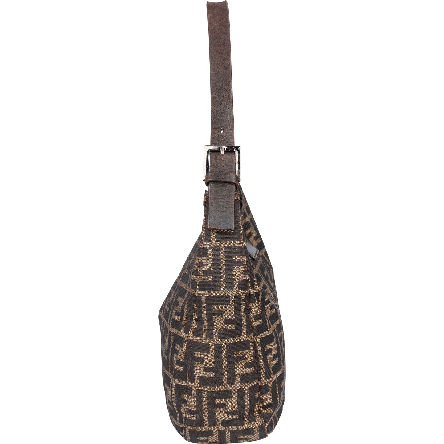 Fendi FF Monogram Baguette Buckle Shoulder Bag