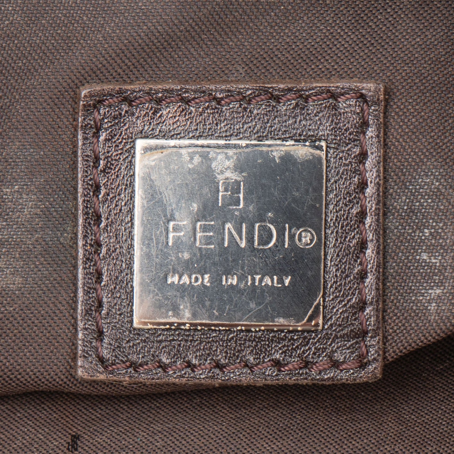 Fendi FF Monogram Baguette Buckle Shoulder Bag