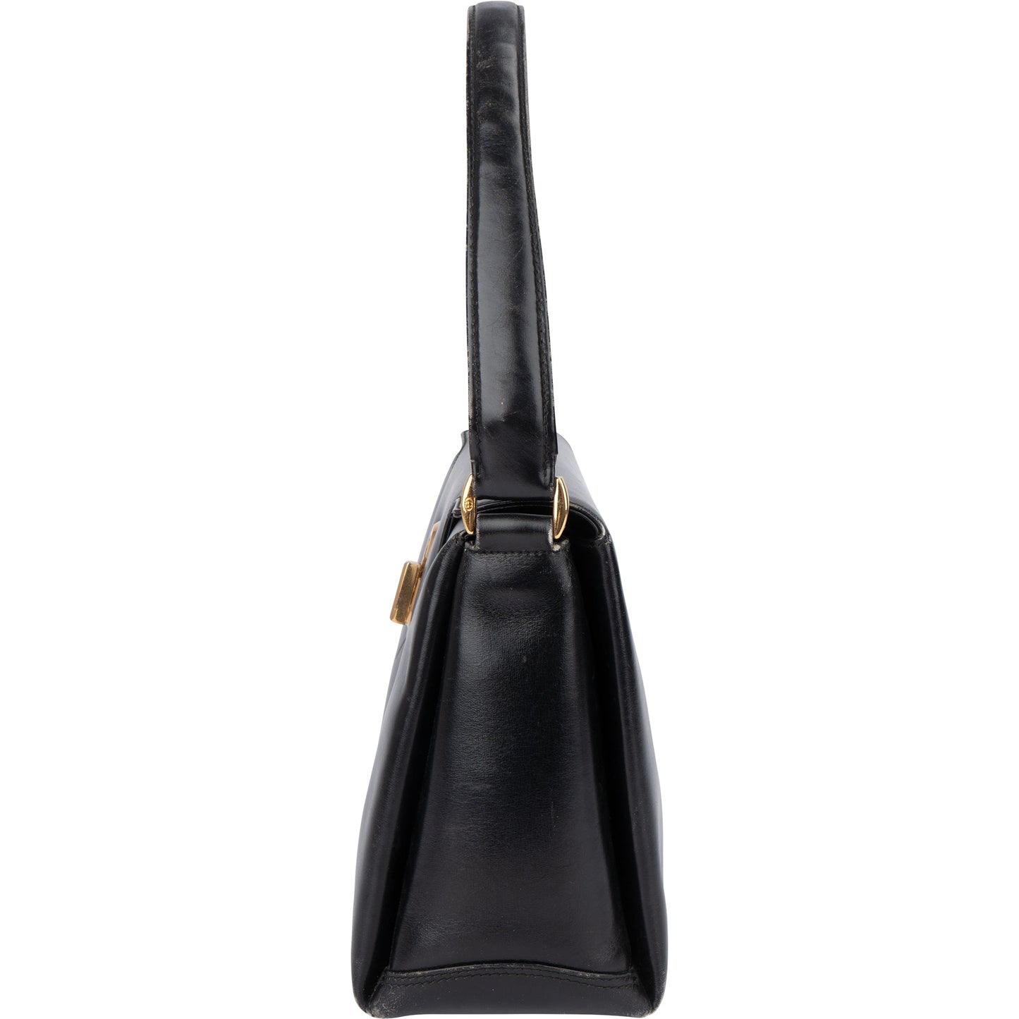 Gucci Black Leather G Handbag