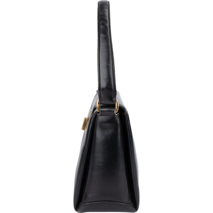 Gucci Black Leather G Handbag