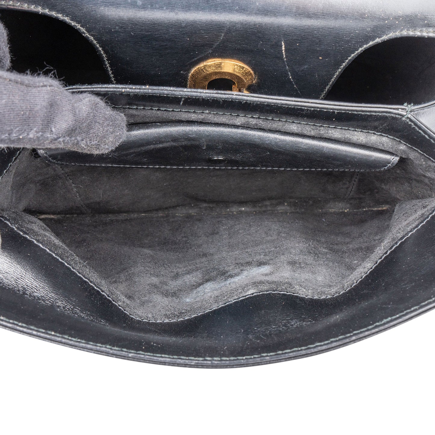 Gucci Black Leather G Handbag