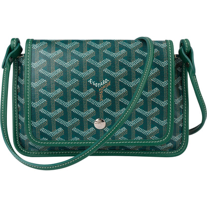 Goyard Green Goyardine Monogram Plumet Plat Crossbody Bag