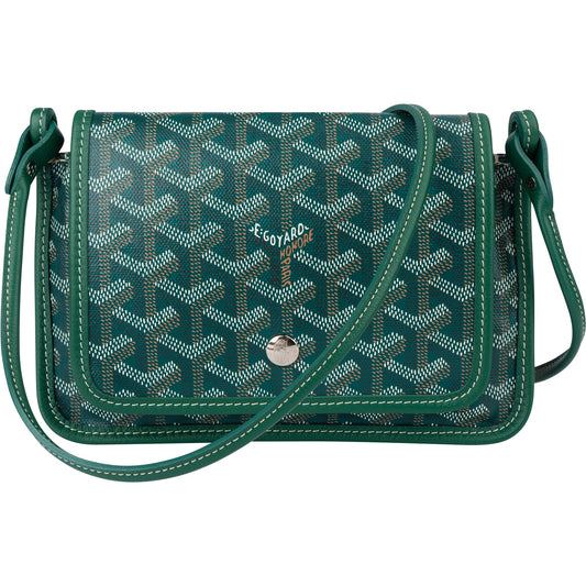 Goyard Green Goyardine Monogram Plumet Plat Crossbody Bag