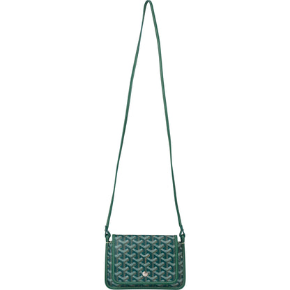 Goyard Green Goyardine Monogram Plumet Plat Crossbody Bag