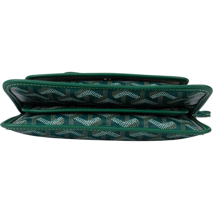 Goyard Green Goyardine Monogram Plumet Plat Crossbody Bag