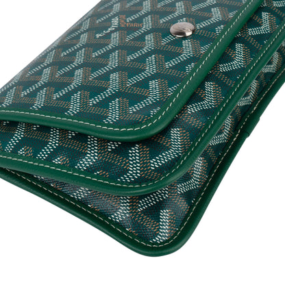 Goyard Green Goyardine Monogram Plumet Plat Crossbody Bag