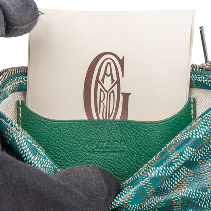 Goyard Green Goyardine Monogram Plumet Plat Crossbody Bag